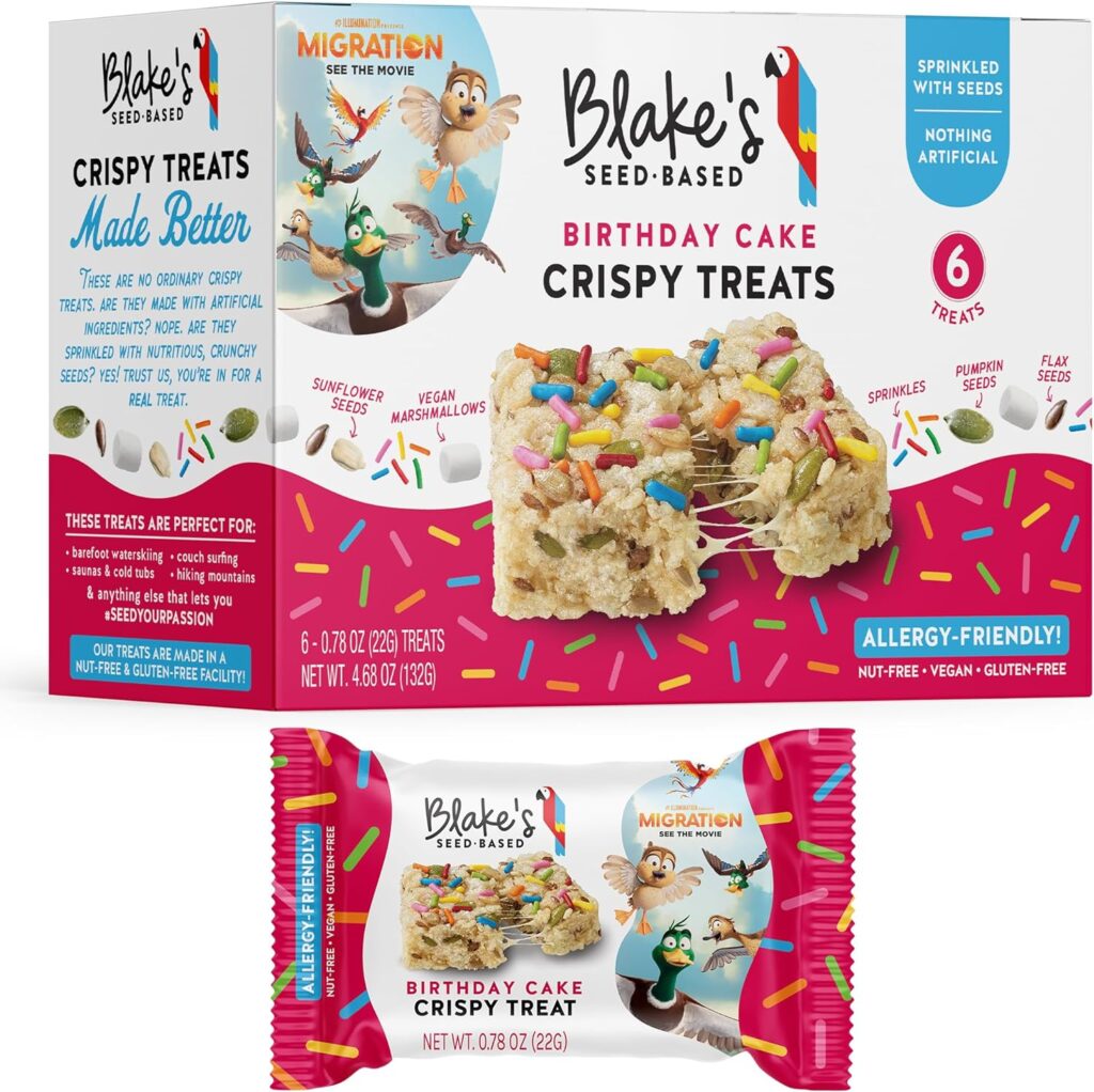 Blake's Seed Based Crispy Treats – Variety Pack (24 Count), Vegan, Gluten  Free, Nut Free & Dairy Free, Healthy Snacks for Kids or Adults, School  Safe